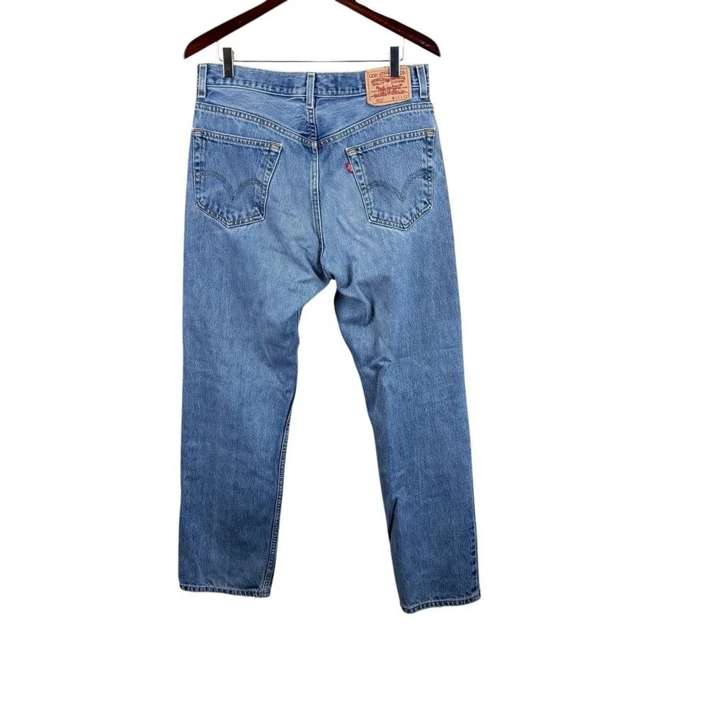 Levi's 505 Mens Jeans 34x32 Regular Fit Medium Wash Denim Blue VTG‎